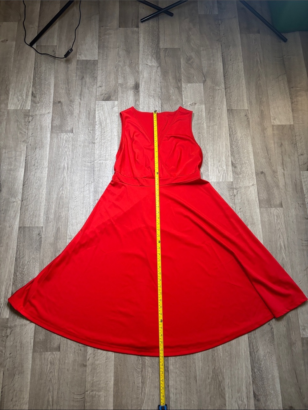 Sleeveless Red Fit-and-Flare Dress - XL - Picture 2 of 6